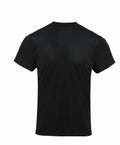 A Premier PR649 plain black short-sleeve T-shirt displayed on a white background.