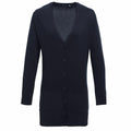 Premier's PR698 is a black long-sleeve button-up cardigan featuring two front pockets.