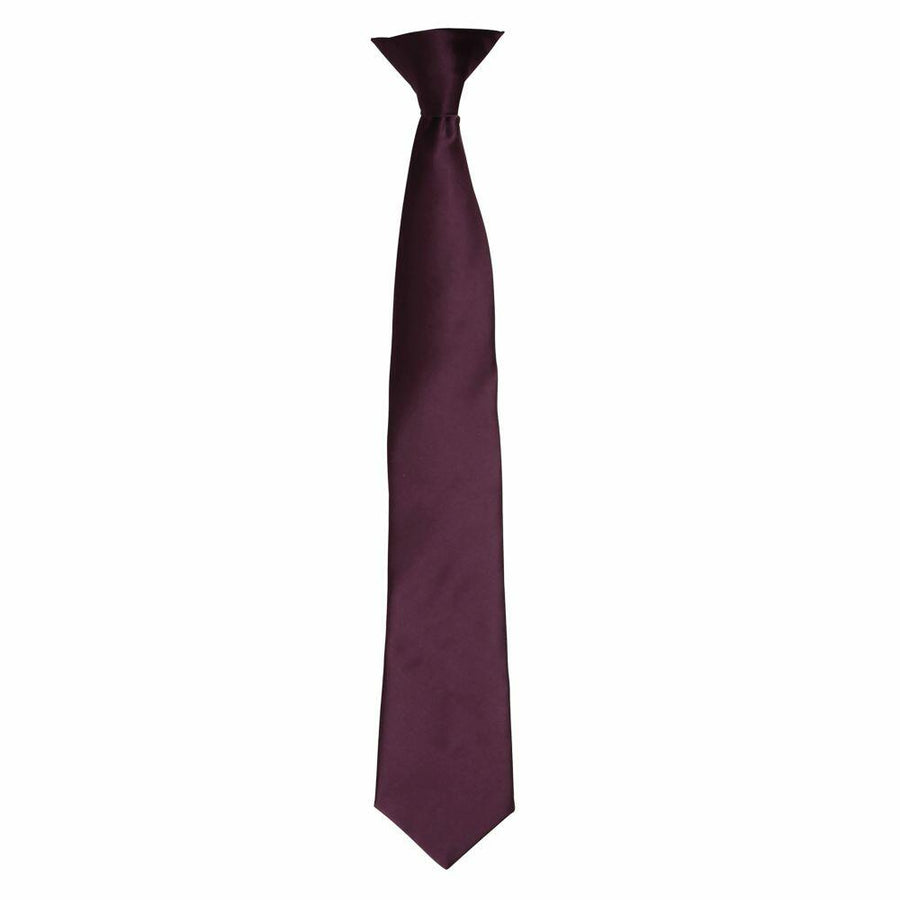 A solid necktie in burgundy with a classic finish from Premier, model PR755.