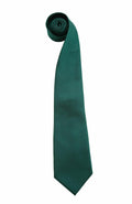 A Premier PR765 green necktie is rolled up and displayed on a white background.