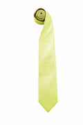 A rolled-up Premier PR765 necktie in light green displayed against a white background.