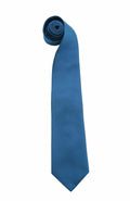 The Premier PR765 necktie, in a rolled-up blue design, is positioned vertically against a white background.
