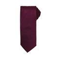 A PR780 necktie from Premier, featuring a folded dark red design with a textured pattern on a white background.