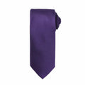 A neatly rolled PR780 tie from Premier, featuring a solid purple color with a subtle textured pattern, displayed against a white background.
