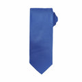 The Premier PR780 necktie, featuring a textured pattern in blue, is rolled neatly and displayed flat against a white background.