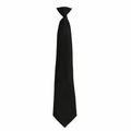 The PR785 by Premier is an elegant plain black necktie featuring a classic knot and pointed end.