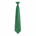 A Premier PR785 plain green necktie showcased against a white background.