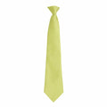 The Premier PR785 necktie is showcased on a white background, featuring a solid yellow color, a standard knot, and a wide end.