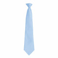 An image showcasing the Premier PR785, a light blue necktie featuring a wide end and a neatly tied knot at the top, set against a plain white background.