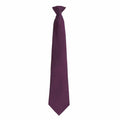 A Premier necktie, model PR785, featuring a smooth texture in purple, displayed against a plain white background.