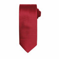 A Premier PR787 necktie in a red houndstooth pattern.
