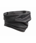 The Premier PR798 neck gaiter, featuring a dark gray fabric and folded in a cylindrical shape, is displayed against a white background.