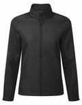 Introducing the Premier PR812: a sleek black zip-up jacket featuring long sleeves and a high collar, elegantly showcased against a plain white background.