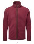 The Premier PR823 jacket is a maroon fleece with a high collar and full front zipper.