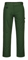 The PW123 cargo pants by Portwest, featuring multiple pockets and belt loops, are displayed against a plain white background.