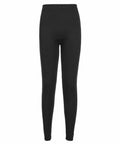 A pair of black full-length thermal pants, PW183 by Portwest, shown from the front.