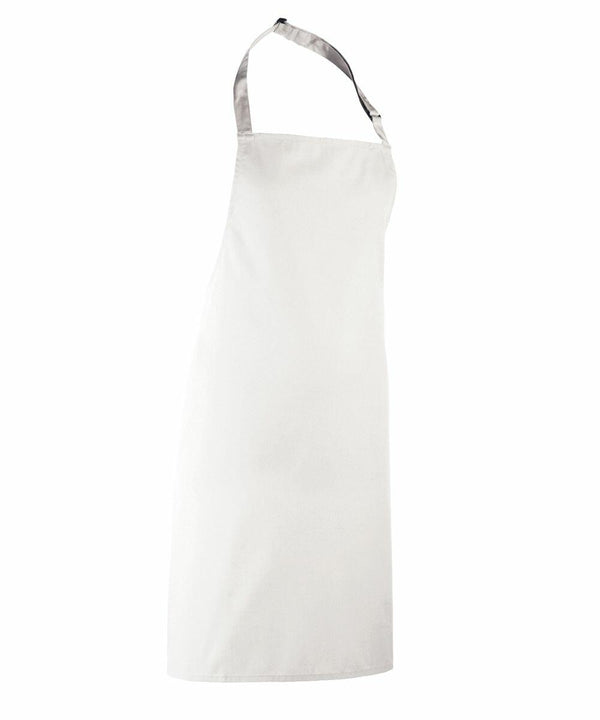 White apron with an adjustable neck strap, displayed against a plain background. Product name: PX150, Brand name: Premier.
