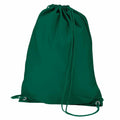 A green drawstring backpack with a simple design from Quadra, model QD017.