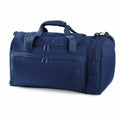 A blue Quadra QD074 duffel bag featuring a zipper closure, two handles, and an adjustable shoulder strap.