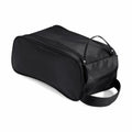 Quadra QD076 black rectangular zippered shoe bag with a handle.