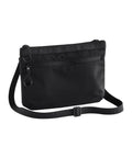 The Bags crossbody bag features a black design with an adjustable strap, zippered main compartment, front zip pocket, and a small side loop, shown against a white background.
