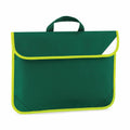 A Quadra QD452 bag featuring a green body, handle, and yellow trim on the edges.