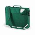 A Quadra QD457 messenger bag in green featuring a shoulder strap, handle, and front pocket.