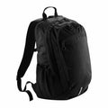 The QD550 backpack by Quadra, featuring multiple zippered compartments and adjustable straps, showcased against a plain white background.
