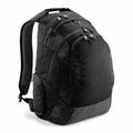 The QD905 by Quadra is a black backpack featuring multiple compartments and adjustable shoulder straps.