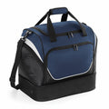 A Quadra QS285 duffel bag in navy and black, featuring multiple zippered compartments and a shoulder strap.