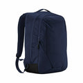 The QS475 by Quadra is a navy blue backpack featuring a sleek, minimalist design. It includes multiple zippered compartments and padded shoulder straps, with material that appears durable and water-resistant.
