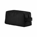 Introducing the Quadra QS476: a sleek black rectangular toiletry bag featuring a convenient zipper and a handy side handle.
