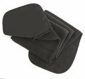 A set of Result Winter Essentials R100A folded black fleece car floor mats featuring a zippered pocket on the top mat.