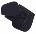 A set of black, folded rectangular car floor mats from Result Winter Essentials featuring textured surfaces and a zippered pocket on one mat, known as the R100A.