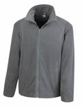 Result Core's R114X jacket features a gray fleece design with a zip front and dual side pockets.