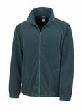 Result Core's R114X is a green zip-up fleece jacket featuring a high collar and long sleeves, displayed against a white background.