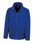 The Result Core R114X is a plain blue, long-sleeved jacket featuring a front zipper, standing collar, and two front pockets. This jacket is designed to be lightweight and ideal for casual wear.