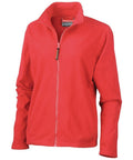 A Result R115F fleece jacket in red, featuring a full zip and a stand-up collar.