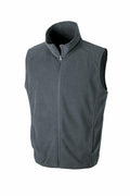 The Result Core R116X features a dark gray fleece construction with a zipper front and high collar, showcased against a white background.