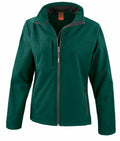 Result's R121F zip-up jacket in green, featuring a high collar and side pockets, is displayed against a plain background.