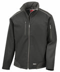 A Result Work-Guard R124A dark gray zip-up jacket featuring a high collar and multiple pockets.