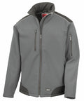 Result Work-Guard's R124A jacket in gray features a zippered front, two side pockets, and two chest pockets.