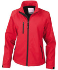 Result's R128F jacket features a red color with black zipper details and multiple pockets.