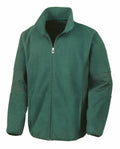 Result R131M: A fleece jacket in green featuring a high collar and front zipper.
