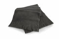 R143X scarf by Result Winter Essentials, a gray fleece design with fringed edges, folded neatly.