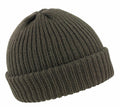 A brown R159X knitted beanie with a folded brim from Result Winter Essentials.