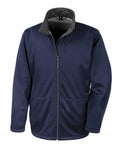 A Result Core R209X navy blue zip-up jacket featuring a high collar and two front pockets.
