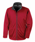 R209X by Result Core: A red zip-up jacket featuring a high collar and two side pockets.