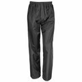 Result Core's R226J pants, featuring a black waterproof design and an elastic waistband, are displayed on a plain white background.