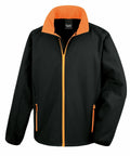 R231M jacket by Result Core featuring an orange interior and zippered accents on the front and pockets.